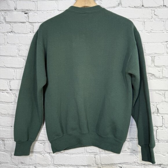 Vintage William & Mary Green Sweatshirt Size M Galt Sand USA Rare 90s Crewneck - Picture 2 of 16